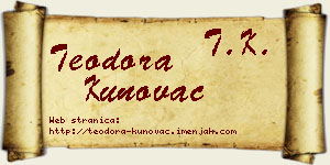 Teodora Kunovac vizit kartica